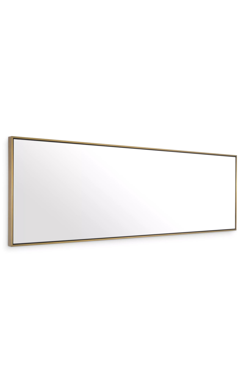 Miroir rectangulaire en laiton brossé | Eichholtz Redondo | Meubleluxe.fr