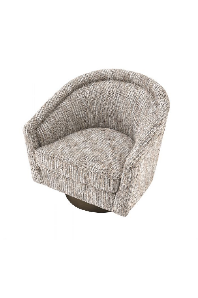 Fauteuil pivotant en tissu cambon beige | Eichholtz Catene | Meubleluxe.fr