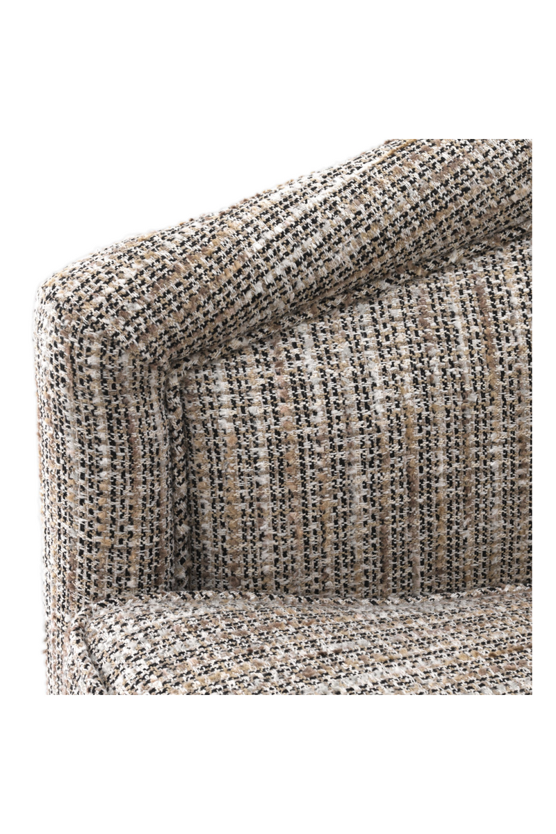 Fauteuil pivotant en tissu cambon beige | Eichholtz Catene | Meubleluxe.fr