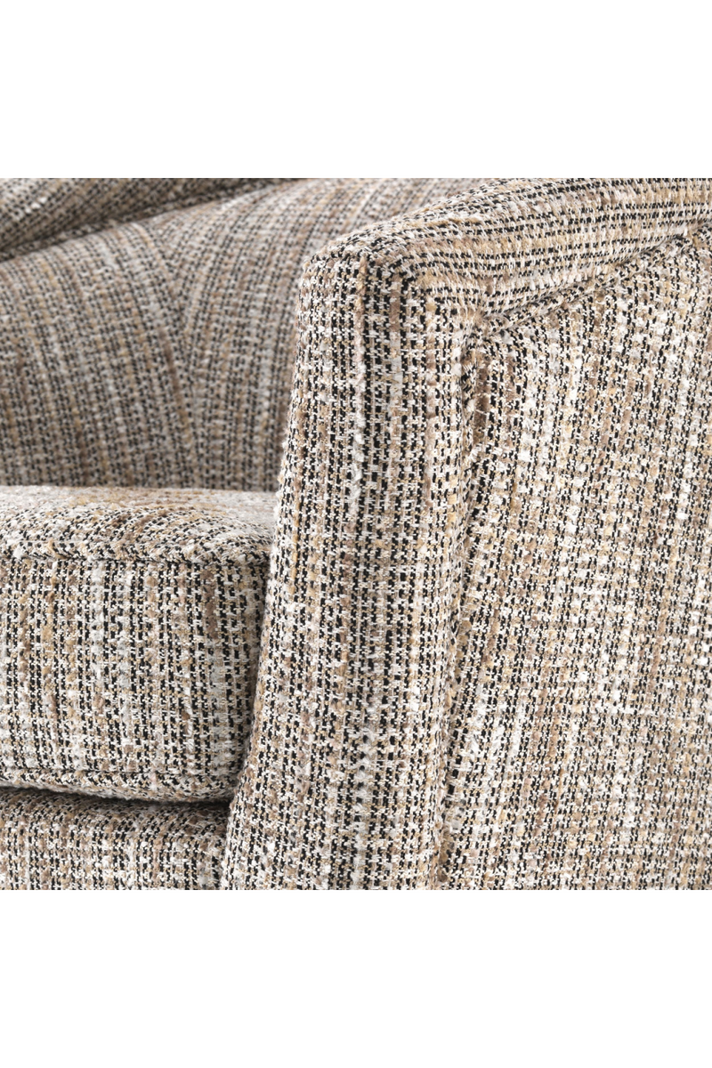 Fauteuil pivotant en tissu cambon beige | Eichholtz Catene | Meubleluxe.fr