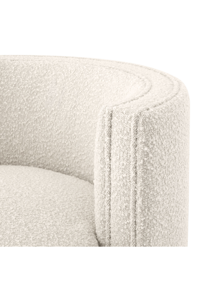 Fauteuil pivotant en bouclé crème | Eichholtz Amanda | Meubleluxe.fr