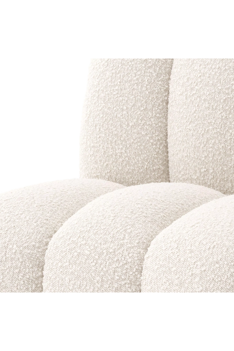 Chaise de salle à manger bouclé crème | Eichholtz Kelly | Meubleluxe.fr