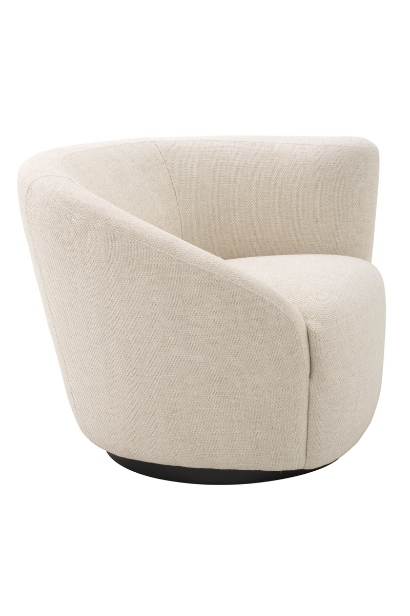 Fauteuil pivotant en pausa naturel (droit) | Eichholtz Colin | Meubleluxe.fr