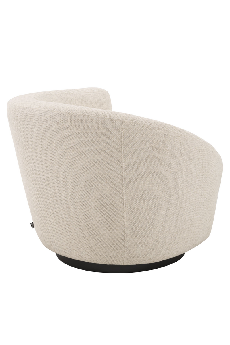 Fauteuil pivotant en pausa naturel (droit) | Eichholtz Colin | Meubleluxe.fr