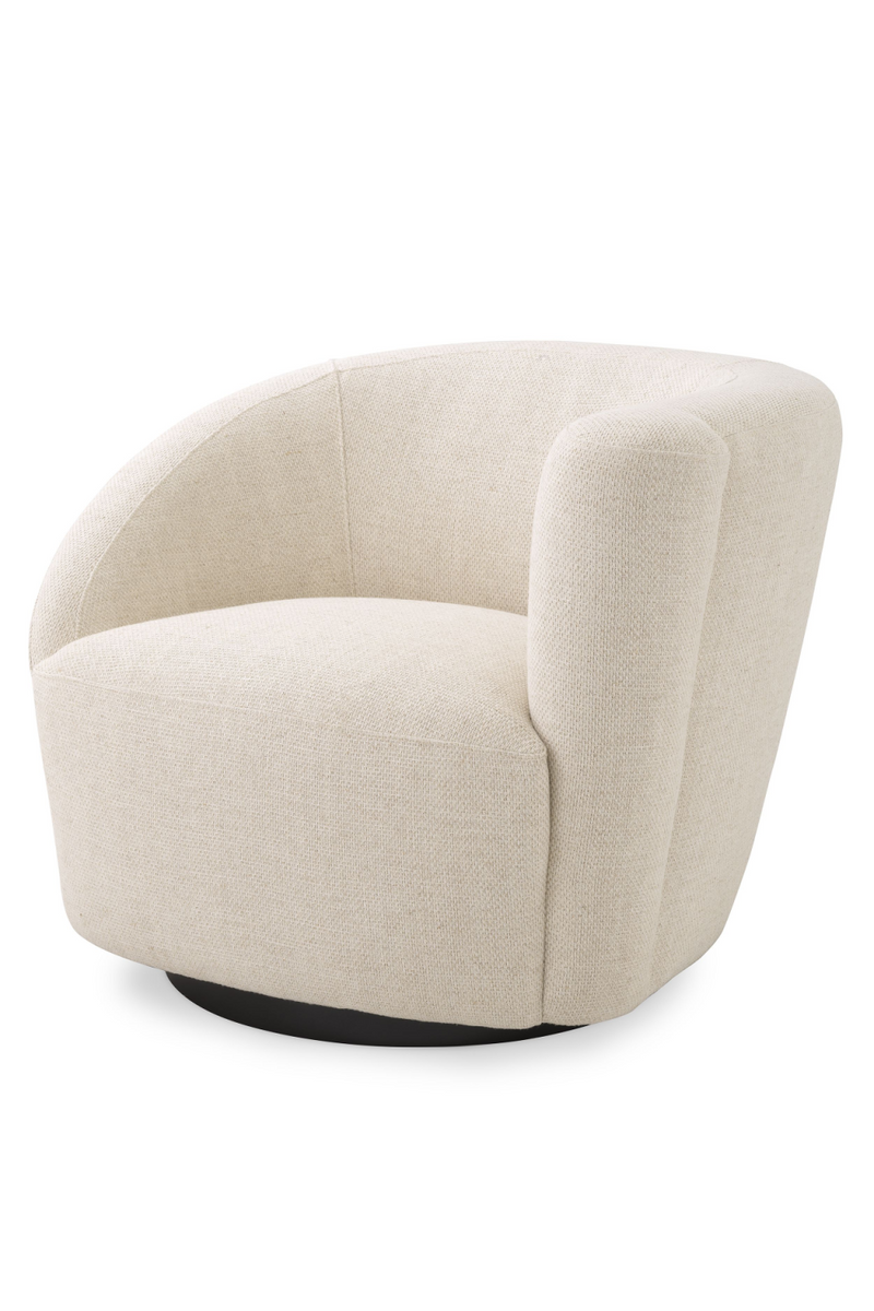 Fauteuil pivotant en pausa naturel (droit) | Eichholtz Colin | Meubleluxe.fr