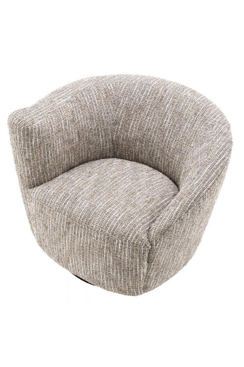 Fauteuil pivotant beige (gauche) | Eichholtz Colin | Meubleluxe.fr