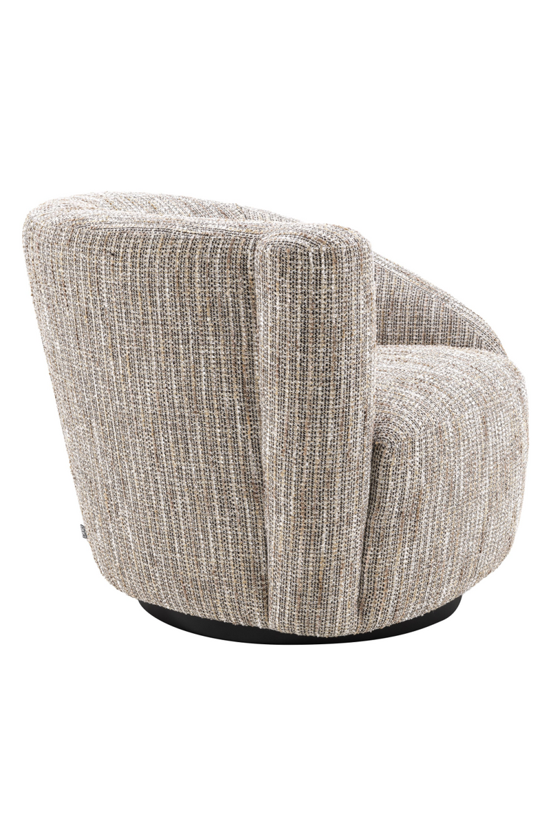 Fauteuil pivotant beige (gauche) | Eichholtz Colin | Meubleluxe.fr