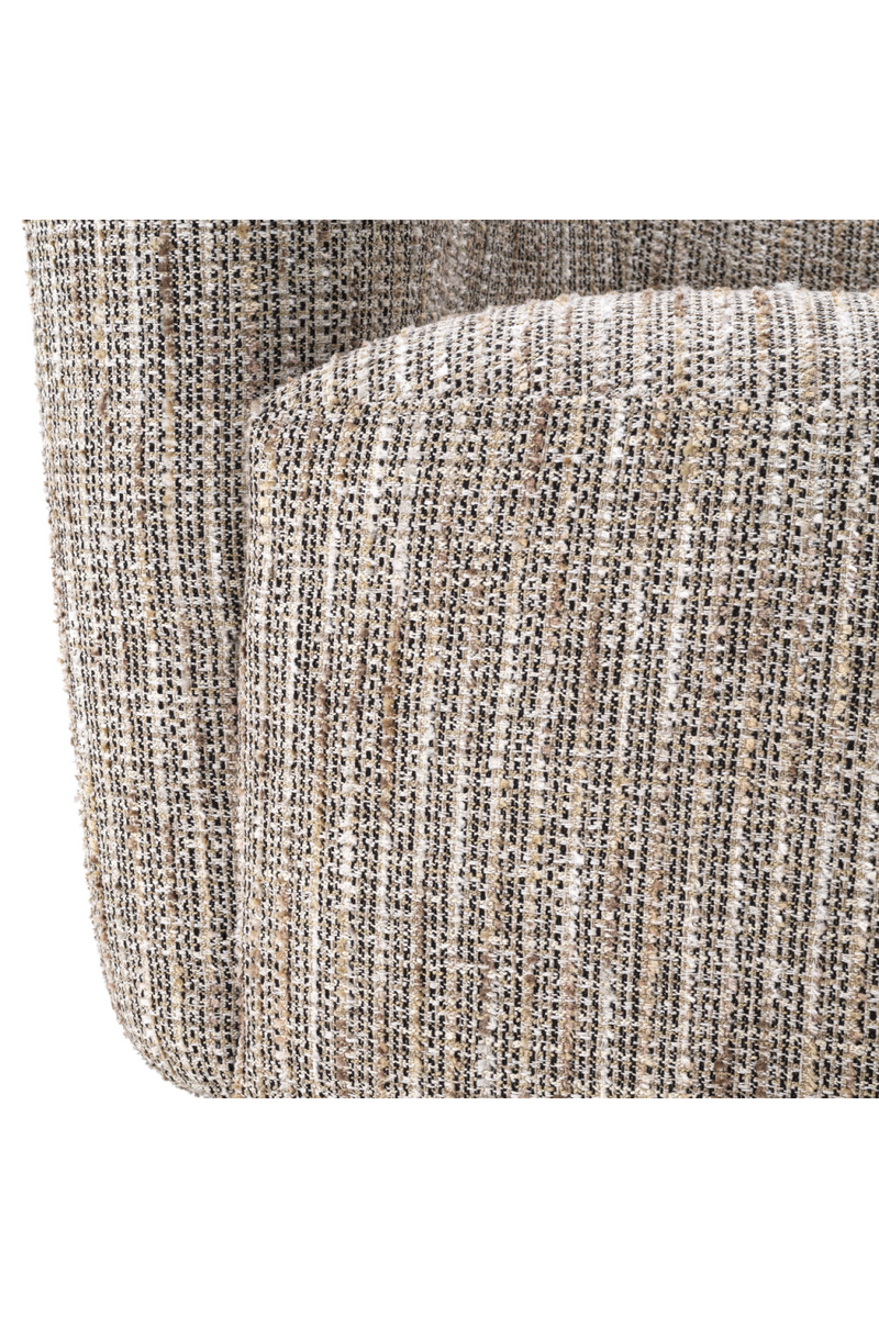 Fauteuil pivotant beige (gauche) | Eichholtz Colin | Meubleluxe.fr