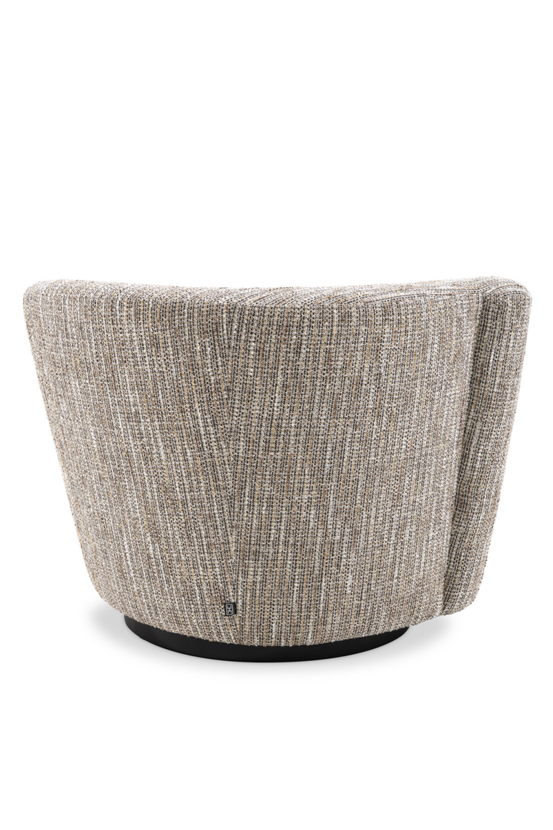 Fauteuil pivotant beige (gauche) | Eichholtz Colin | Meubleluxe.fr