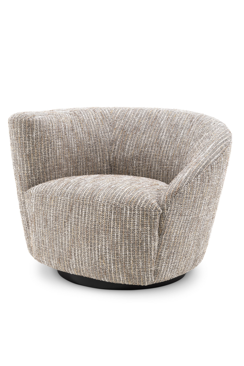 Fauteuil pivotant beige (gauche) | Eichholtz Colin | Meubleluxe.fr