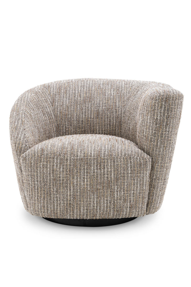 Fauteuil pivotant beige (droit) | Eichholtz Colin | Meubleluxe.fr