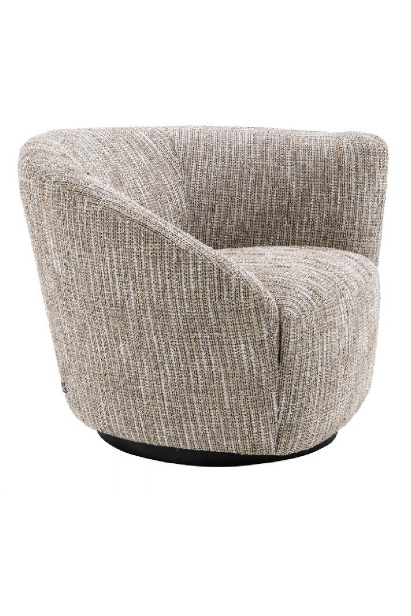 Fauteuil pivotant beige (droit) | Eichholtz Colin | Meubleluxe.fr