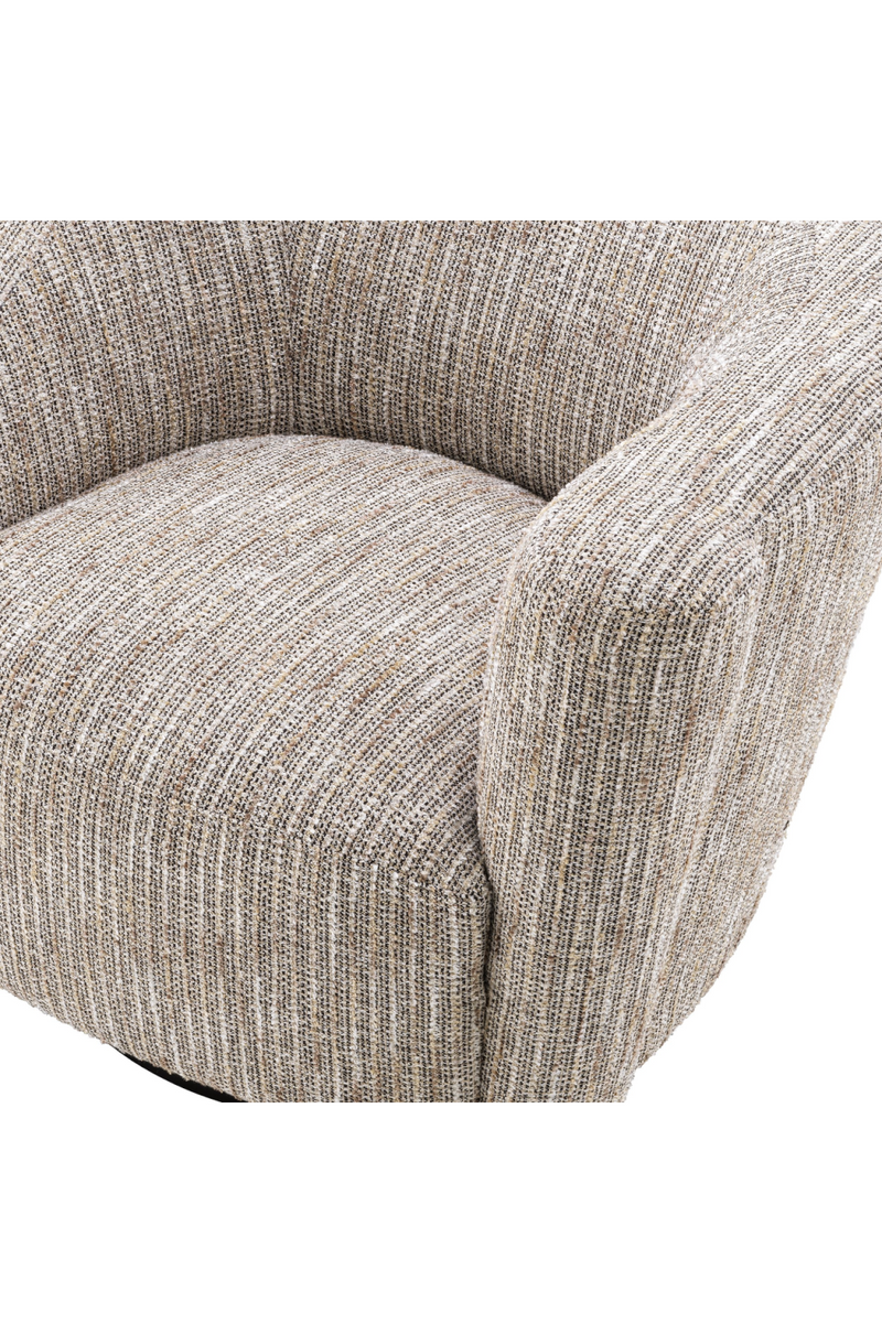 Fauteuil pivotant beige (droit) | Eichholtz Colin | Meubleluxe.fr