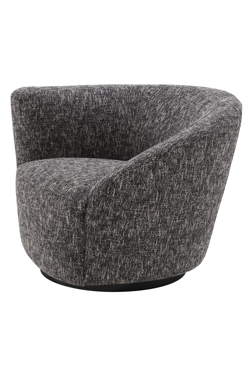 Fauteuil pivotant en cambon noir (gauche) | Eichholtz Colin | Meubleluxe.fr