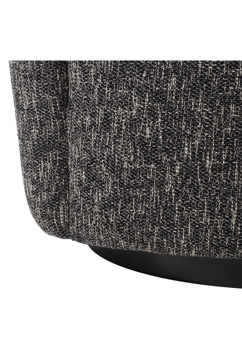 Fauteuil pivotant en cambon noir (gauche) | Eichholtz Colin | Meubleluxe.fr