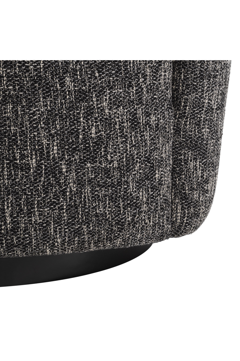 Fauteuil pivotant en cambon noir (droit) | Eichholtz Colin | Meubleluxe.fr