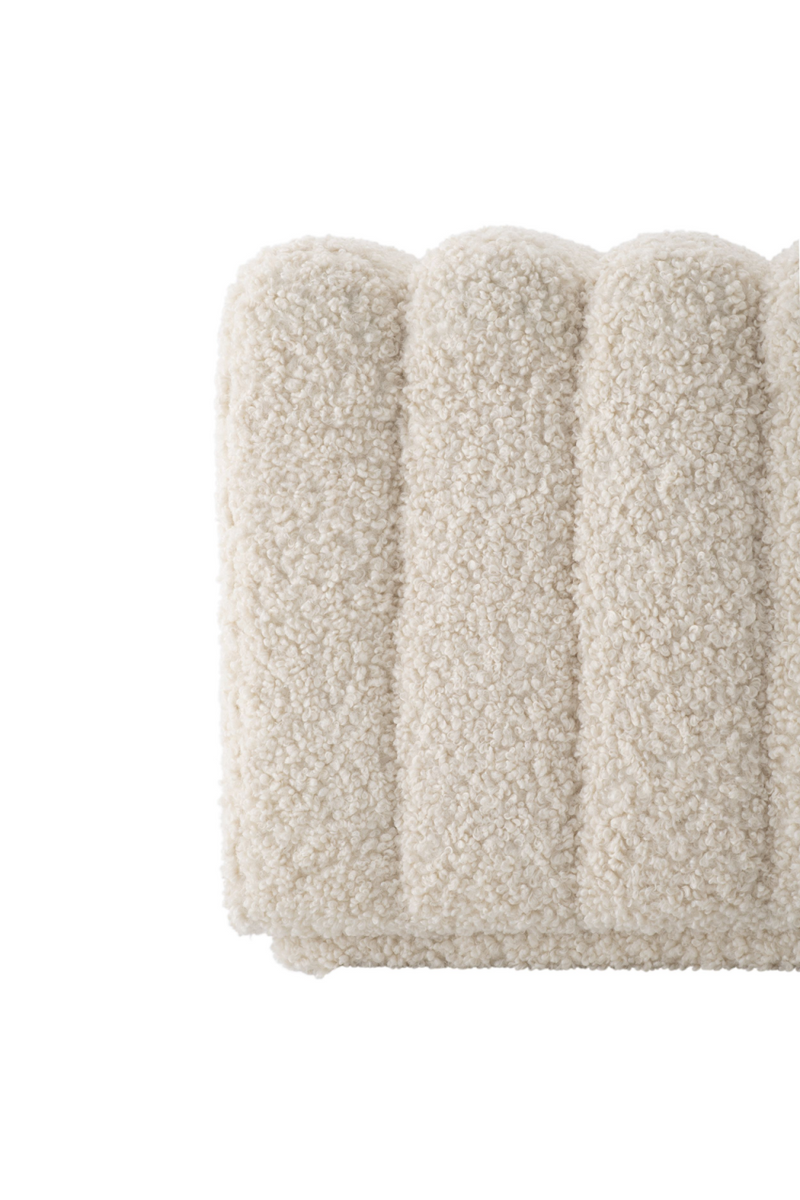 Pouf bouclé crème | Eichholtz Bente | Meubleluxe.fr