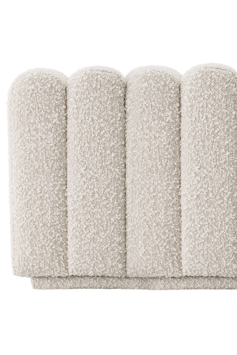 Pouf bouclé blanc | Eichholtz Bente | Meubleluxe.fr