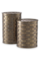 Boîte de rangement en laiton vieilli (lot de 2) | Eichholtz Lausanne | Meubleluxe.fr