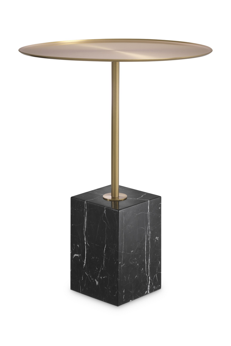 Table d'appoint en marbre noir | Eichholtz Cole | Meubleluxe.fr