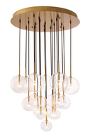 Lustre en laiton à 12 sphères | Eichholtz Aulani | Meubleluxe.fr