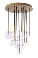 Lustre en laiton à 12 sphères | Eichholtz Aulani | Meubleluxe.fr