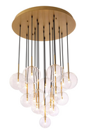 Lustre en laiton à 12 sphères | Eichholtz Aulani | Meubleluxe.fr