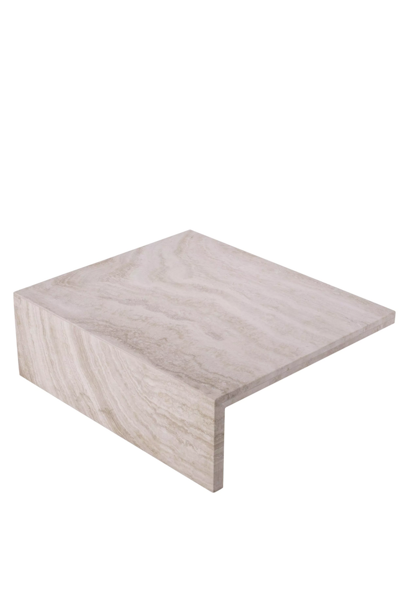 Table basse en travertin | Eichholtz Amara S | Meubleluxe.fr