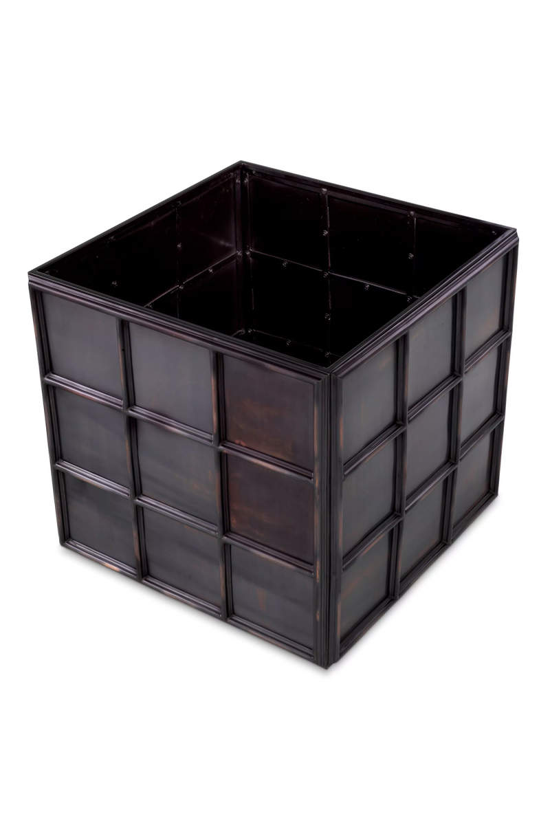 Jardinière carrée en bronze | Eichholtz Grid L | Meubleluxe.fr