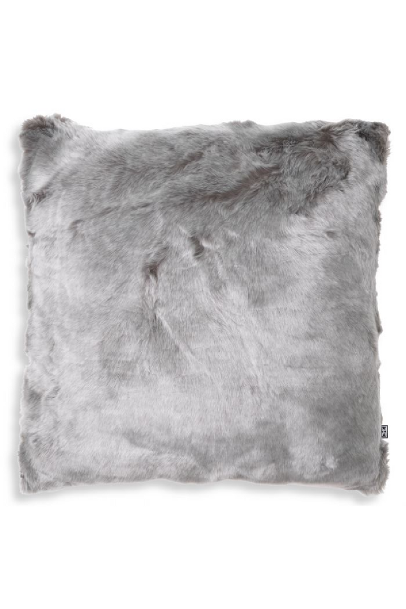 Coussin carré en fourrure gris foncé | Eichholtz Alaska | Meubleluxe.fr