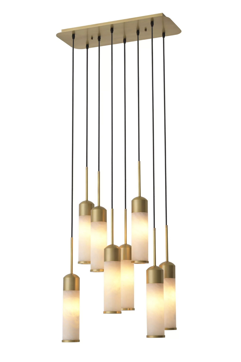 Lustre suspension en laiton brossé | Eichholtz Eos | Meubleluxe.fr