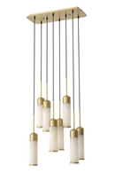 Lustre suspension en laiton brossé | Eichholtz Eos | Meubleluxe.fr