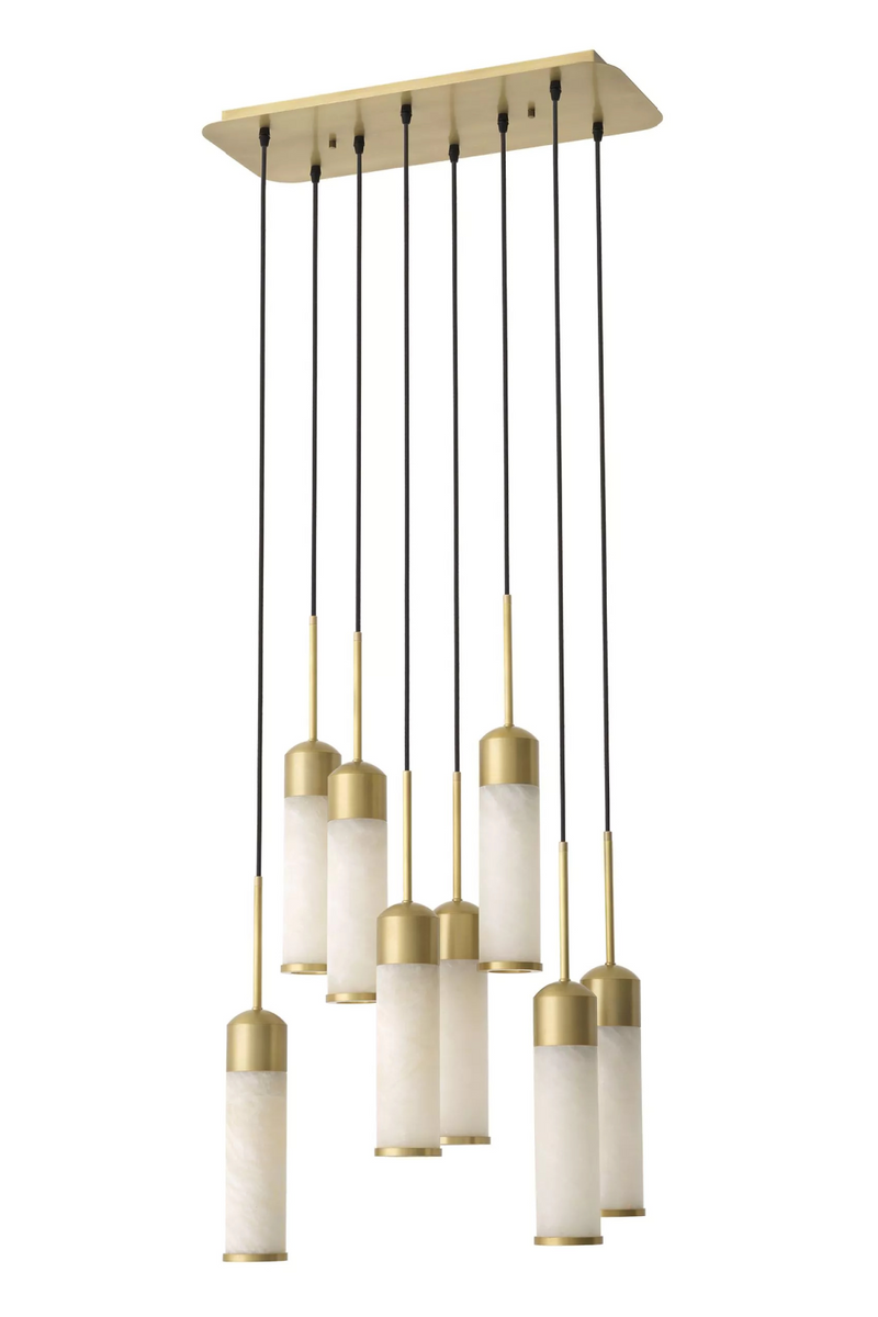 Lustre suspension en laiton brossé | Eichholtz Eos | Meubleluxe.fr