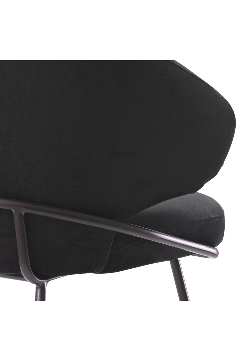 Chaise de salle à manger en velours noir | Eichholtz Kinley | Meubleluxe.fr