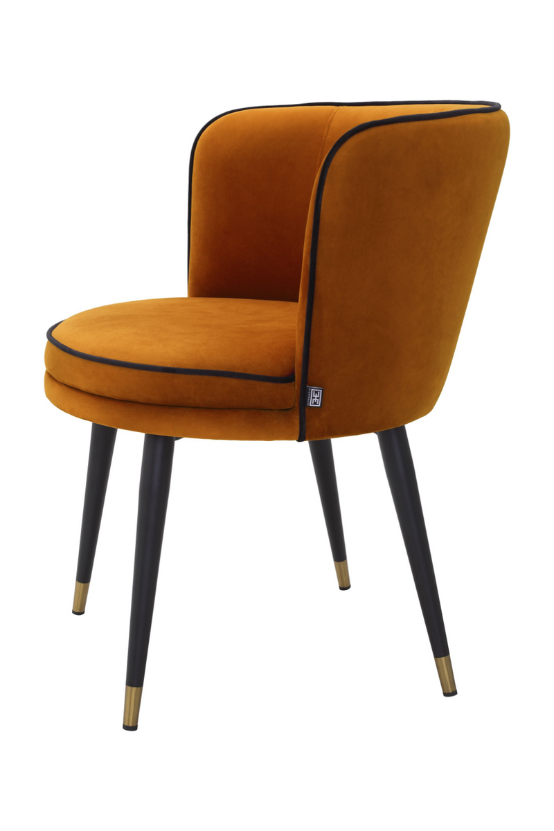 Chaise de salle à manger en velours orange | Eichholtz Grenada | Meubleluxe.fr