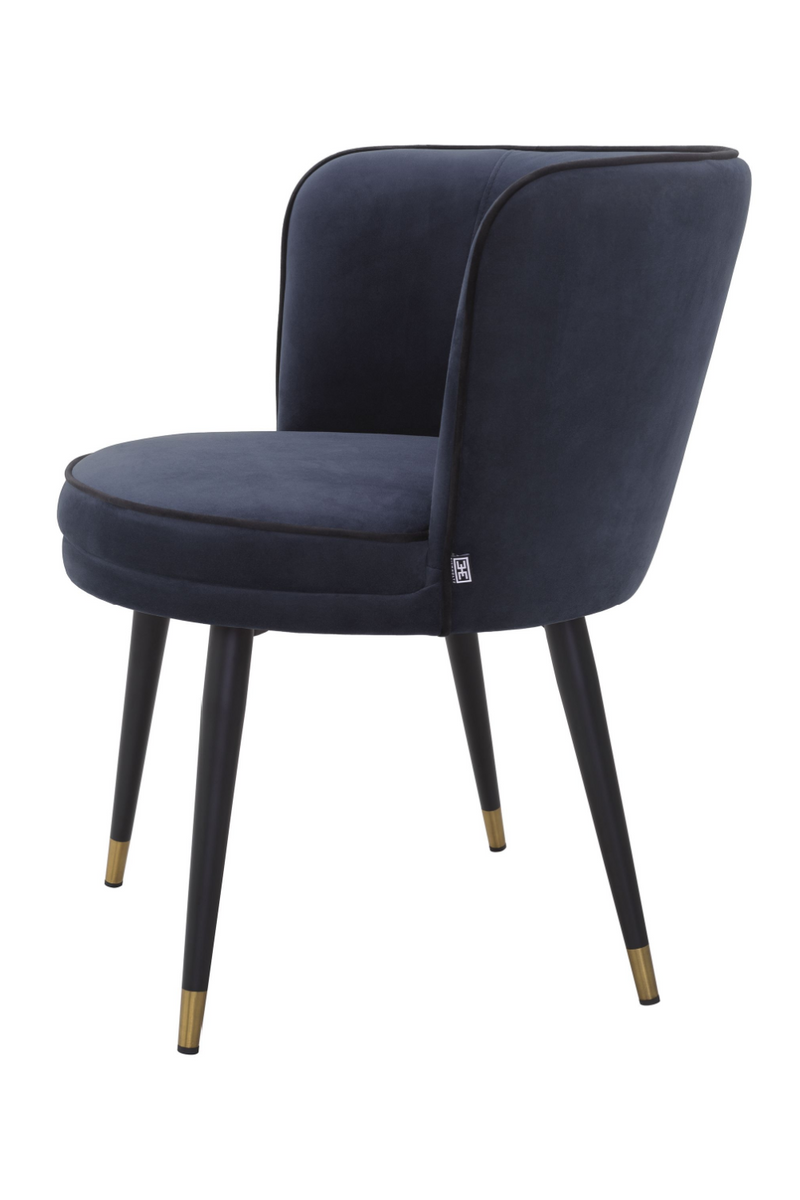 Chaise de salle à manger en velours bleu nuit | Eichholtz Grenada | Meubleluxe.fr