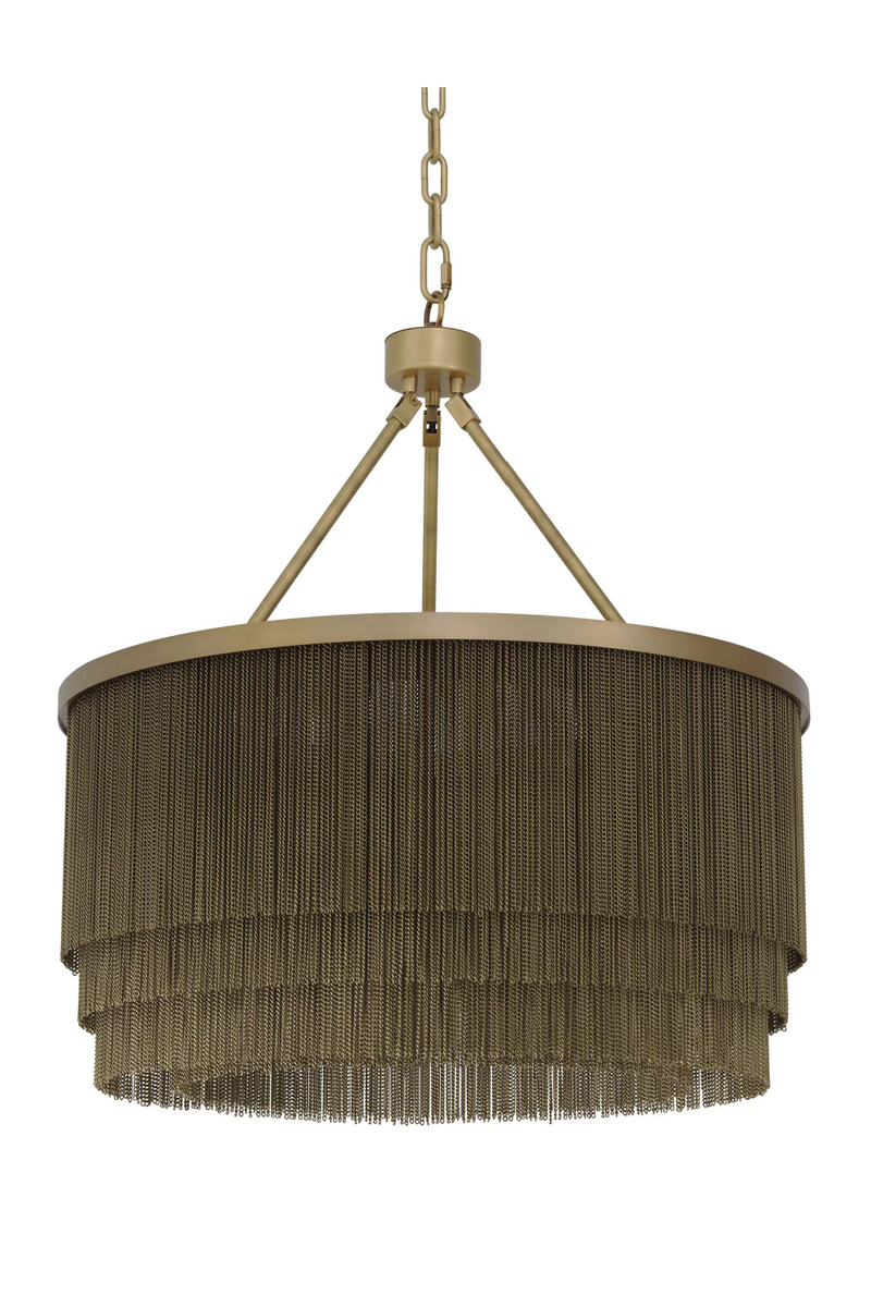 Lustre à fines chaînes en laiton vieilli | Eichholtz Tissot S | Meubleluxe.fr