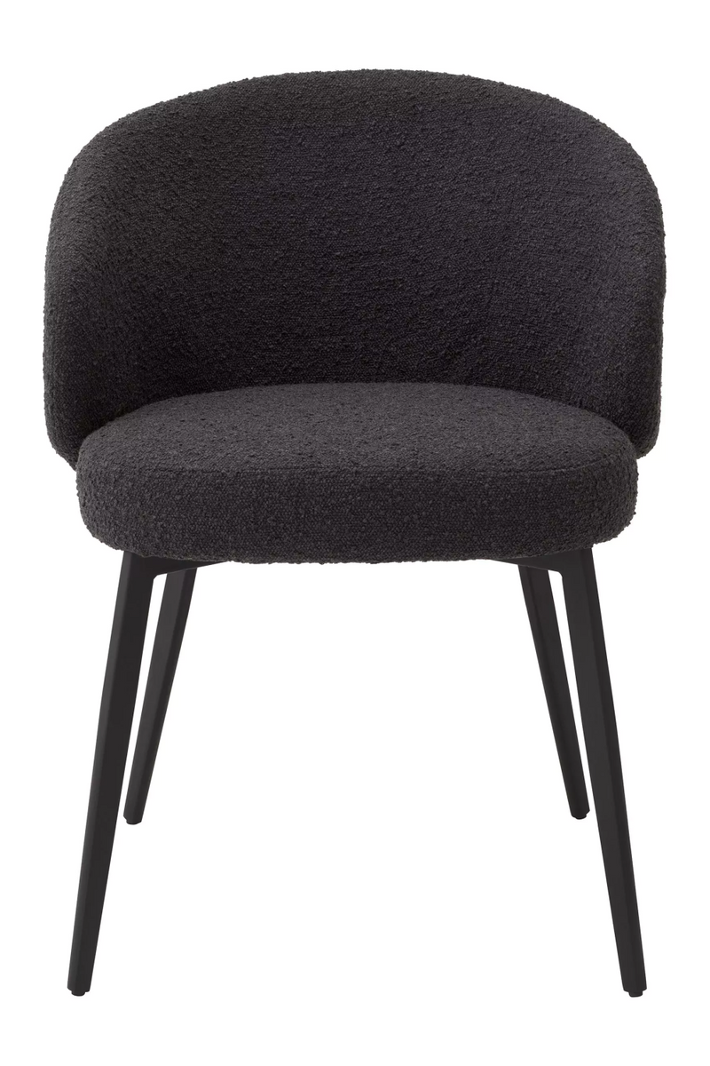 Chaise de salle à manger bouclé noir avec accoudoir (lot de 2) | Eichholtz Lloyd