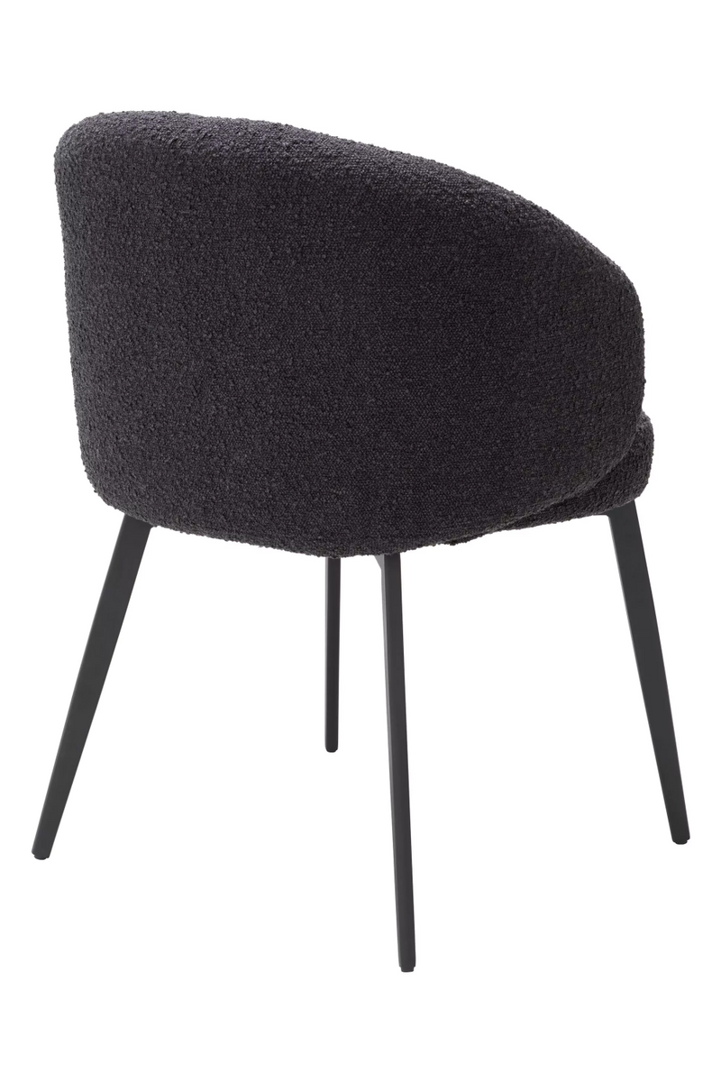 Chaise de salle à manger bouclé noir avec accoudoir (lot de 2) | Eichholtz Lloyd