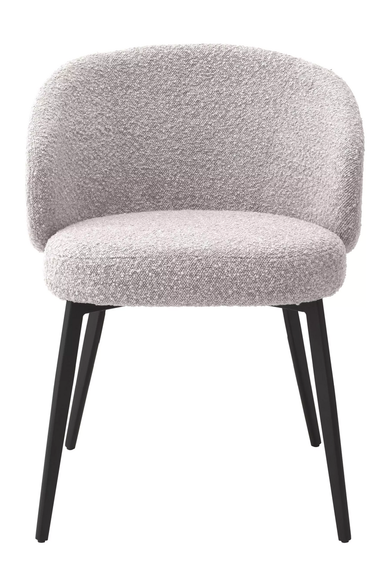 Chaise de salle à manger bouclé gris avec accoudoir (lot de 2) | Eichholtz Lloyd | Meubleluxe.fr