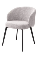 Chaise de salle à manger bouclé gris avec accoudoir (lot de 2) | Eichholtz Lloyd | Meubleluxe.fr