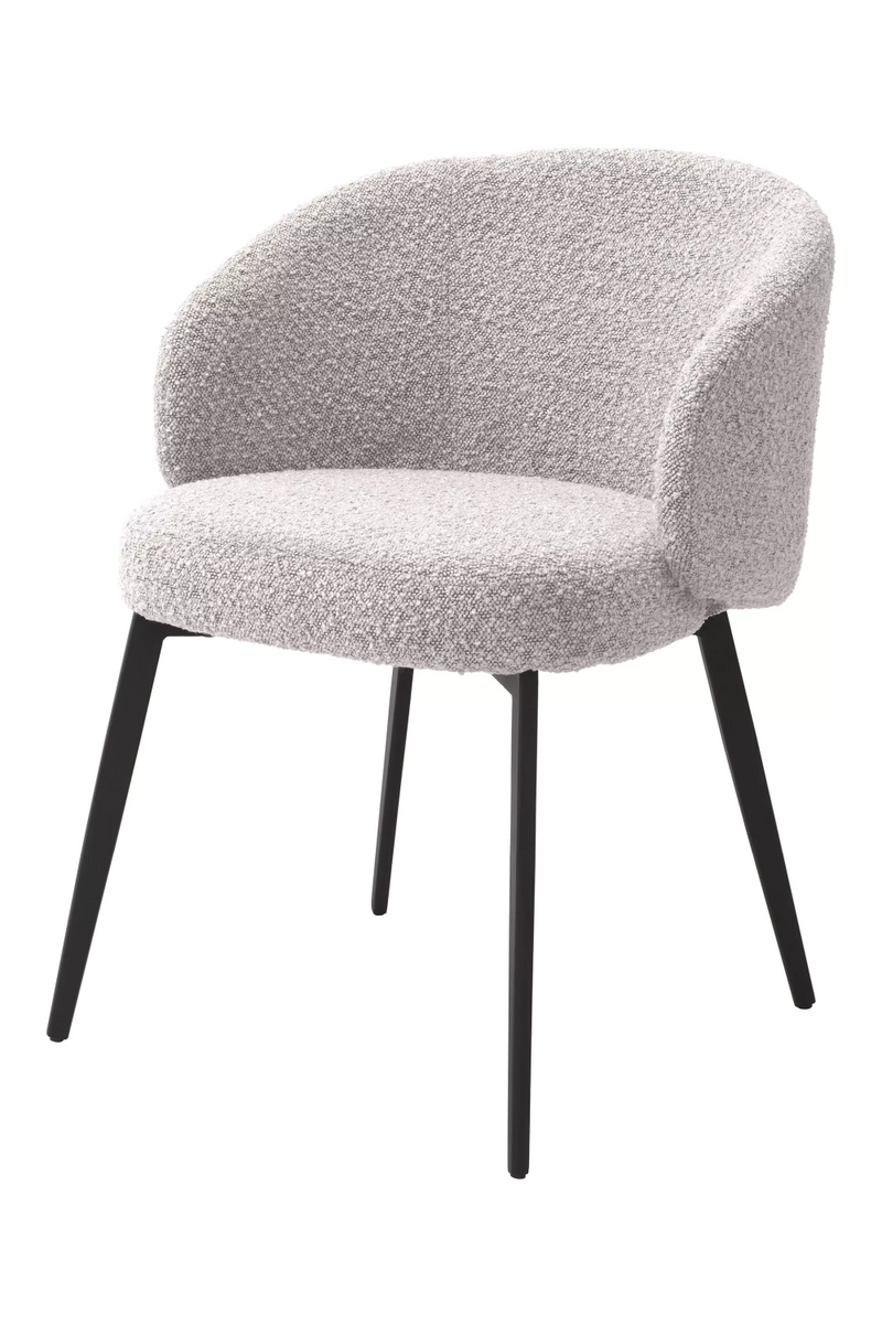 Chaise de salle à manger bouclé gris avec accoudoir (lot de 2) | Eichholtz Lloyd | Meubleluxe.fr