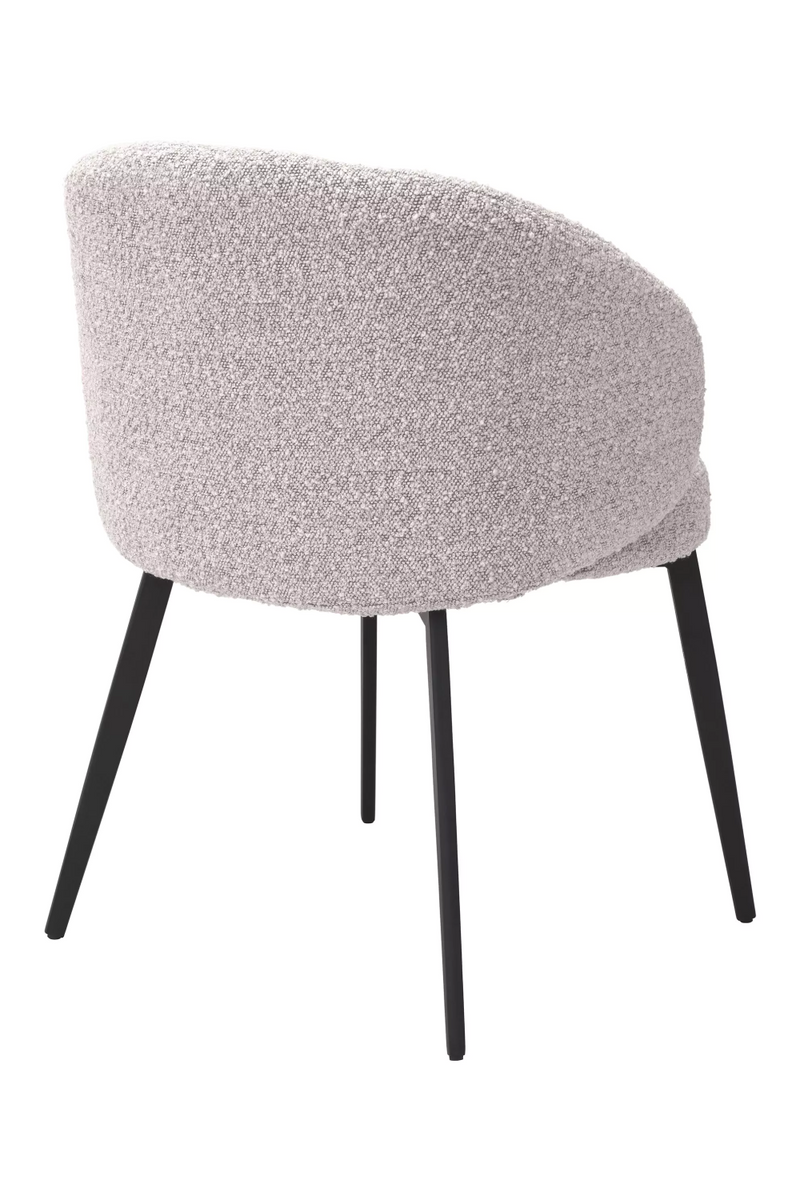 Chaise de salle à manger bouclé gris avec accoudoir (lot de 2) | Eichholtz Lloyd | Meubleluxe.fr