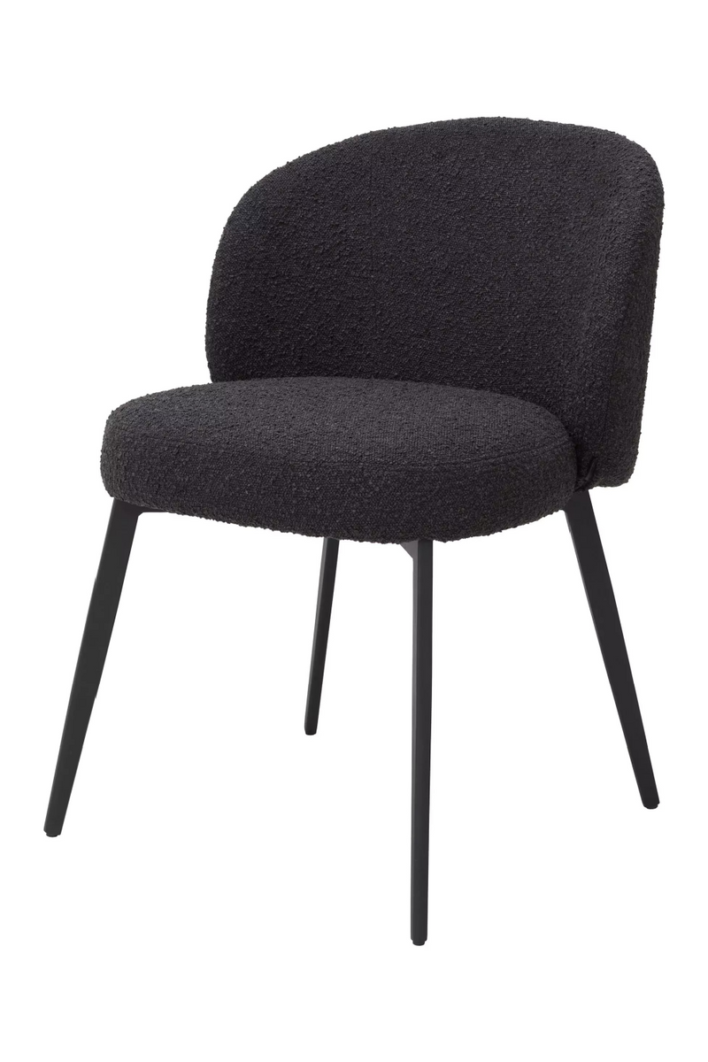 Chaise de salle à manger bouclé noir (lot de 2) | Eichholtz Lloyd | Meubleluxe.fr