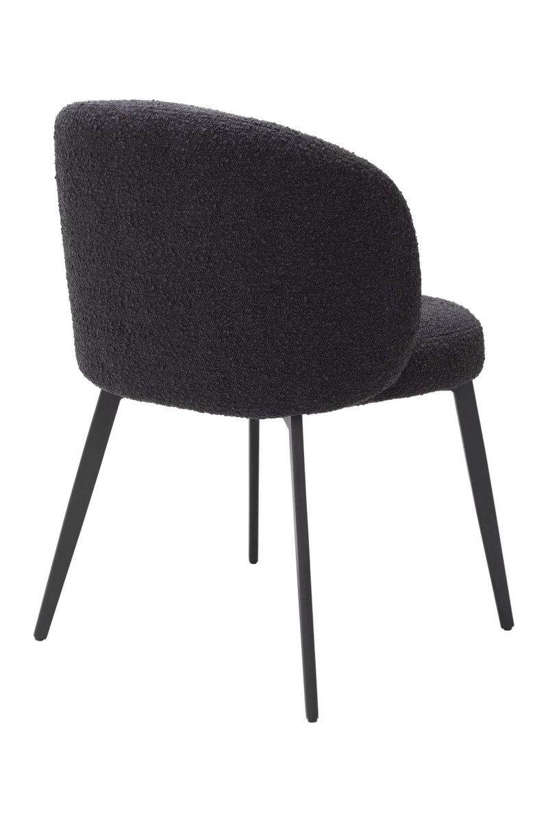 Chaise de salle à manger bouclé noir (lot de 2) | Eichholtz Lloyd | Meubleluxe.fr