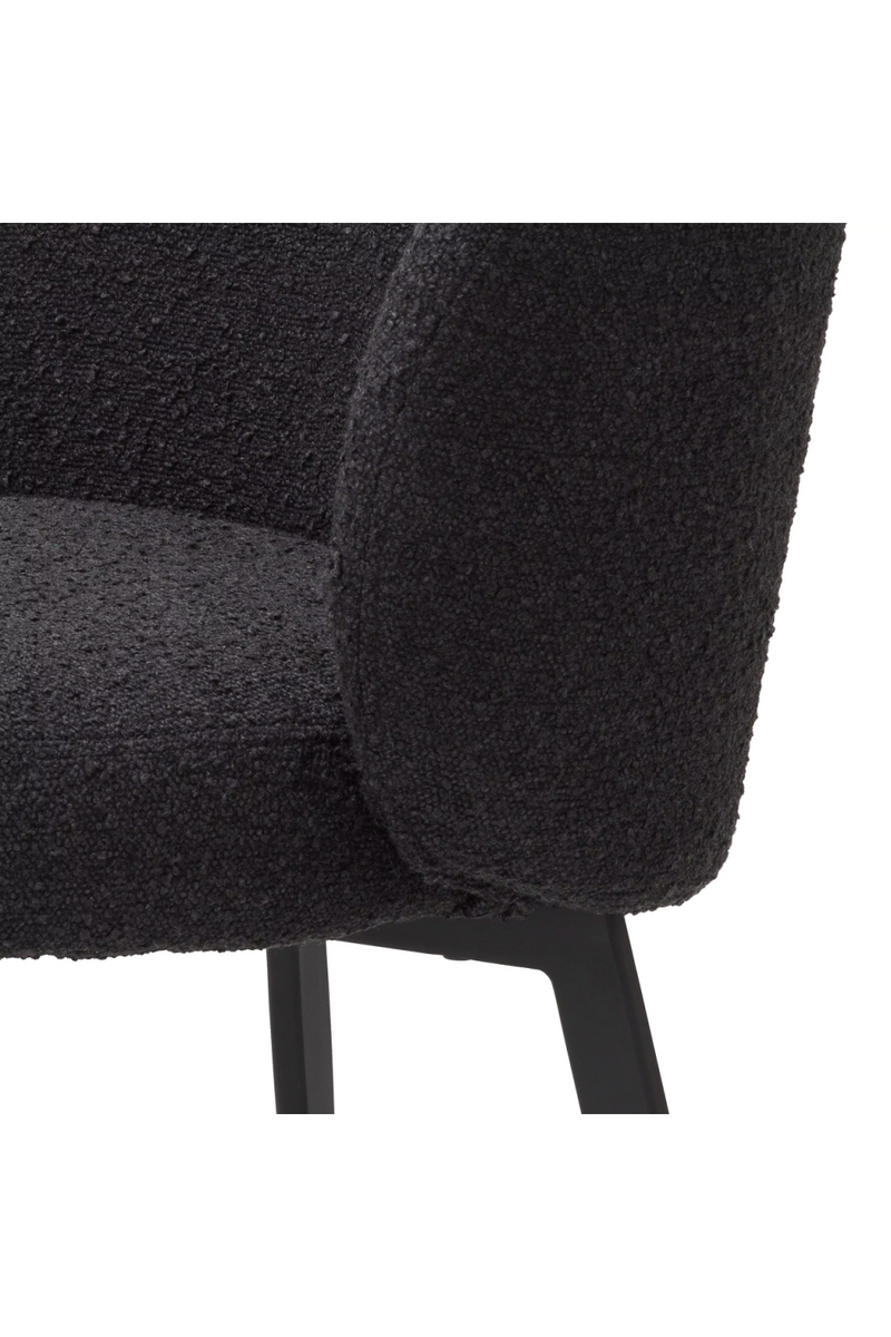 Chaise de salle à manger bouclé noir (lot de 2) | Eichholtz Lloyd | Meubleluxe.fr