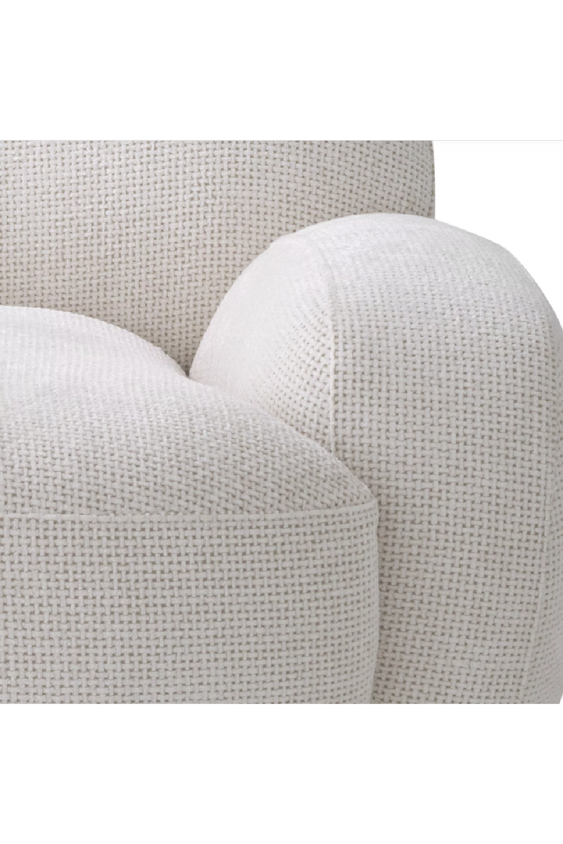 Fauteuil pivotant Lyssa blanc cassé | Eichholtz Udine | Meubleluxe.fr