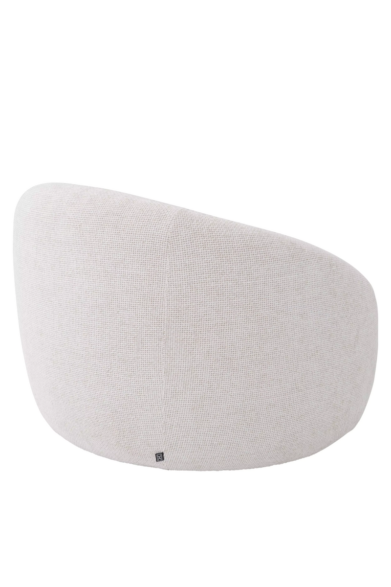 Fauteuil pivotant Lyssa blanc cassé | Eichholtz Amore | Meubleluxe.fr