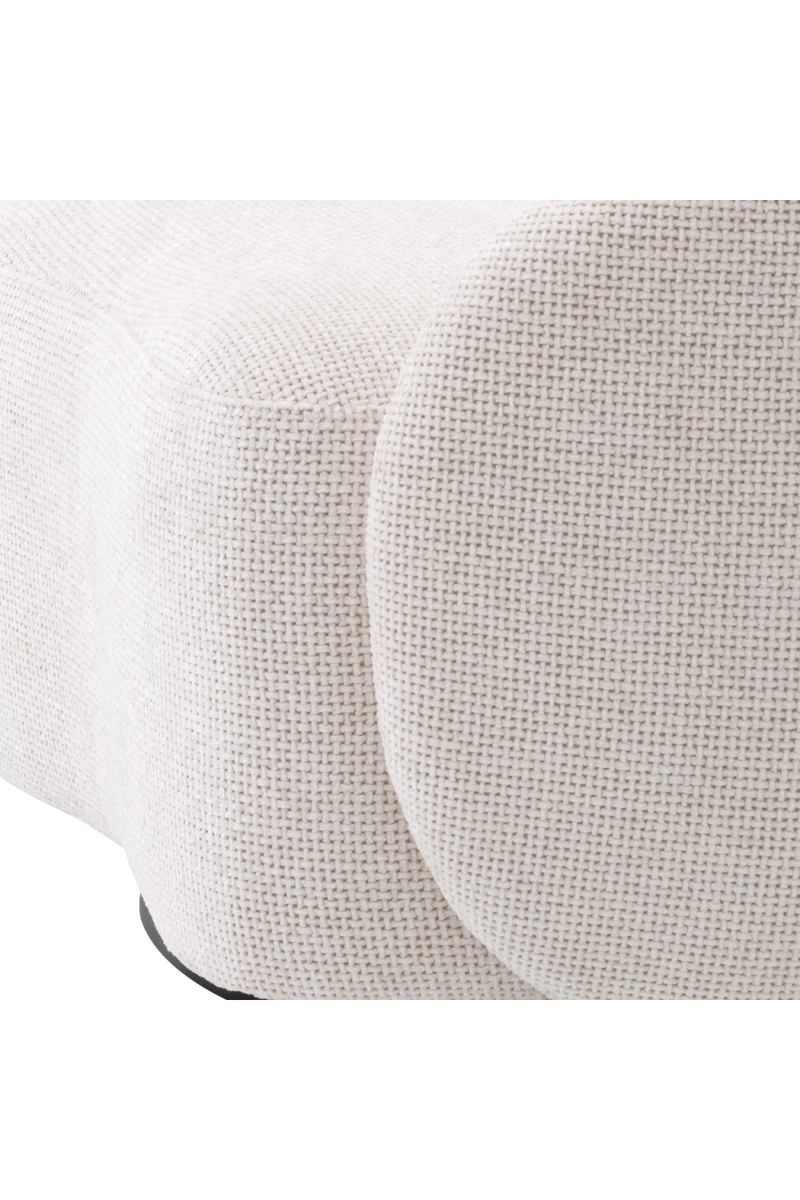 Fauteuil pivotant Lyssa blanc cassé | Eichholtz Amore | Meubleluxe.fr