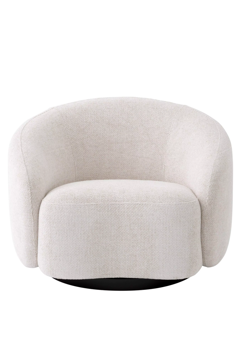 Fauteuil pivotant Lyssa blanc cassé | Eichholtz Amore | Meubleluxe.fr